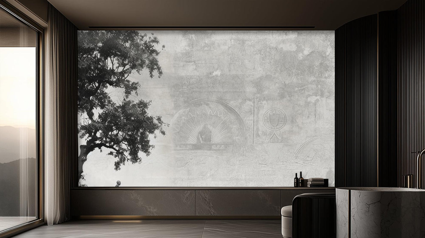 Modern Black & White wallpaper for Living Room