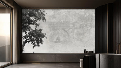 Modern Black & White wallpaper for Living Room
