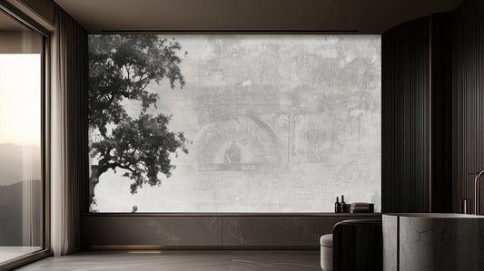 Modern Black & White wallpaper for Living Room