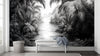 Monochrome Tropical Landscape Wallpaper