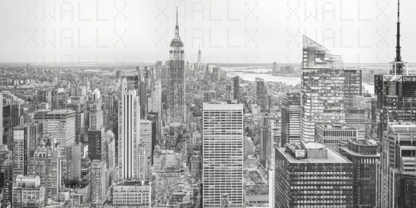 New York Silüeti Monokrom Duvar Kağıdı - Sample