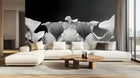 Modern Black & White wallpaper for Living Room