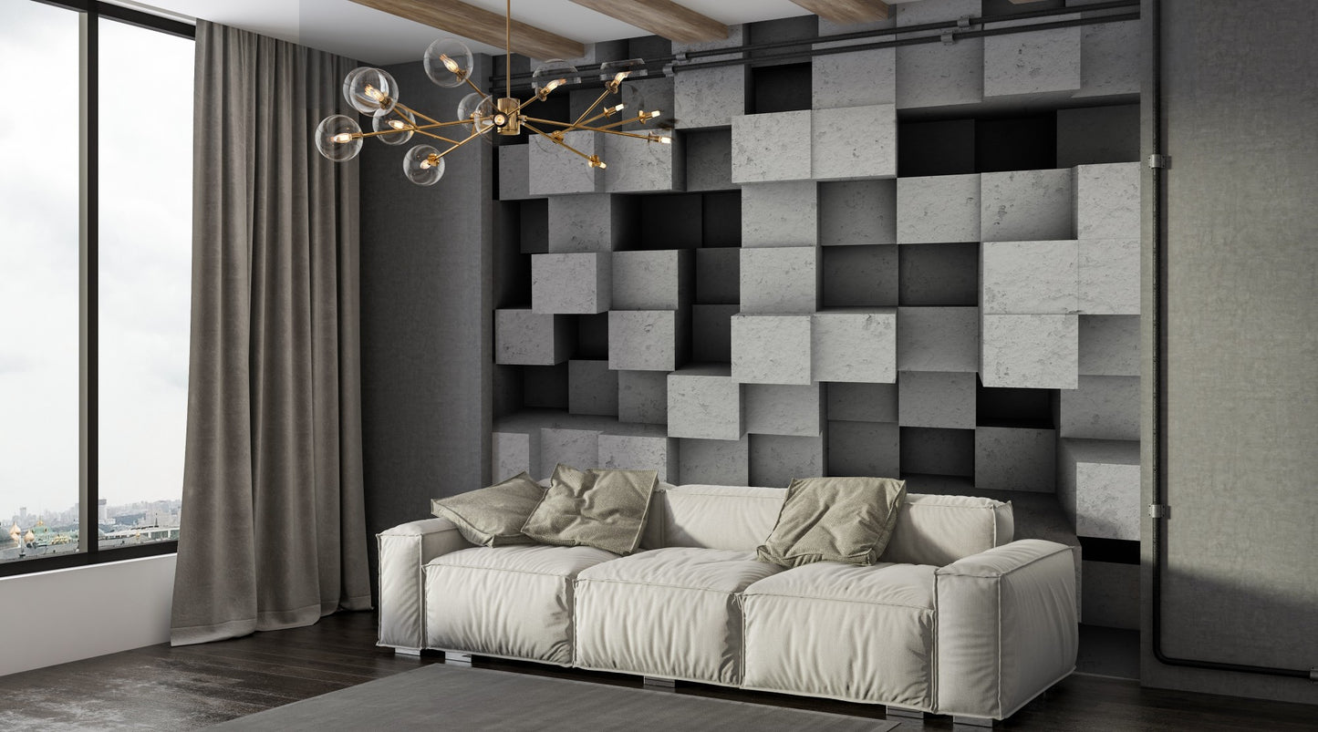 Modern Black & White wallpaper for Living Room