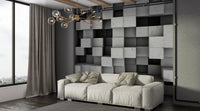 Modern Black & White wallpaper for Living Room