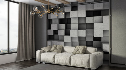 Modern Black & White wallpaper for Living Room