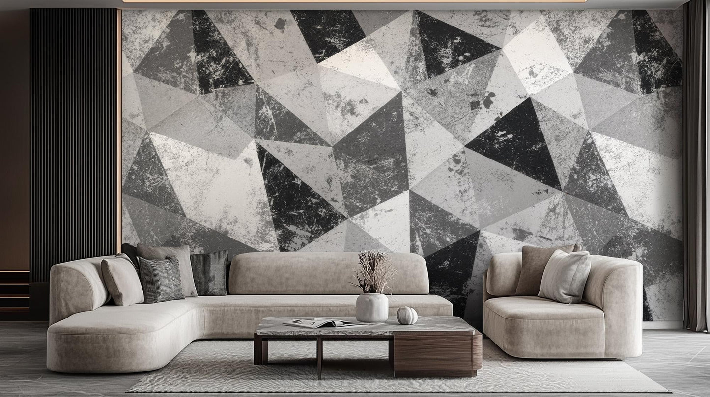 Modern Black & White wallpaper for Living Room
