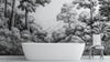 Monochrome Forest Vista Wallpaper