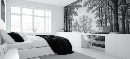 Traditional Black & White wallpaper for Bedroom