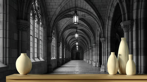 Traditional Black & White wallpaper for Living Room