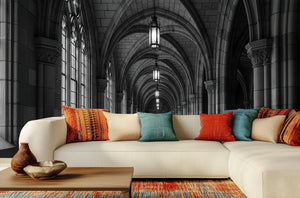Traditional Black & White wallpaper for Living Room