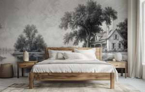 Vintage Black & White wallpaper for Bedroom