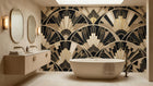 Art Deco Black wallpaper for Bathroom