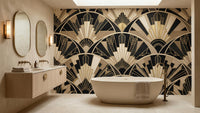Art Deco Black wallpaper for Bathroom