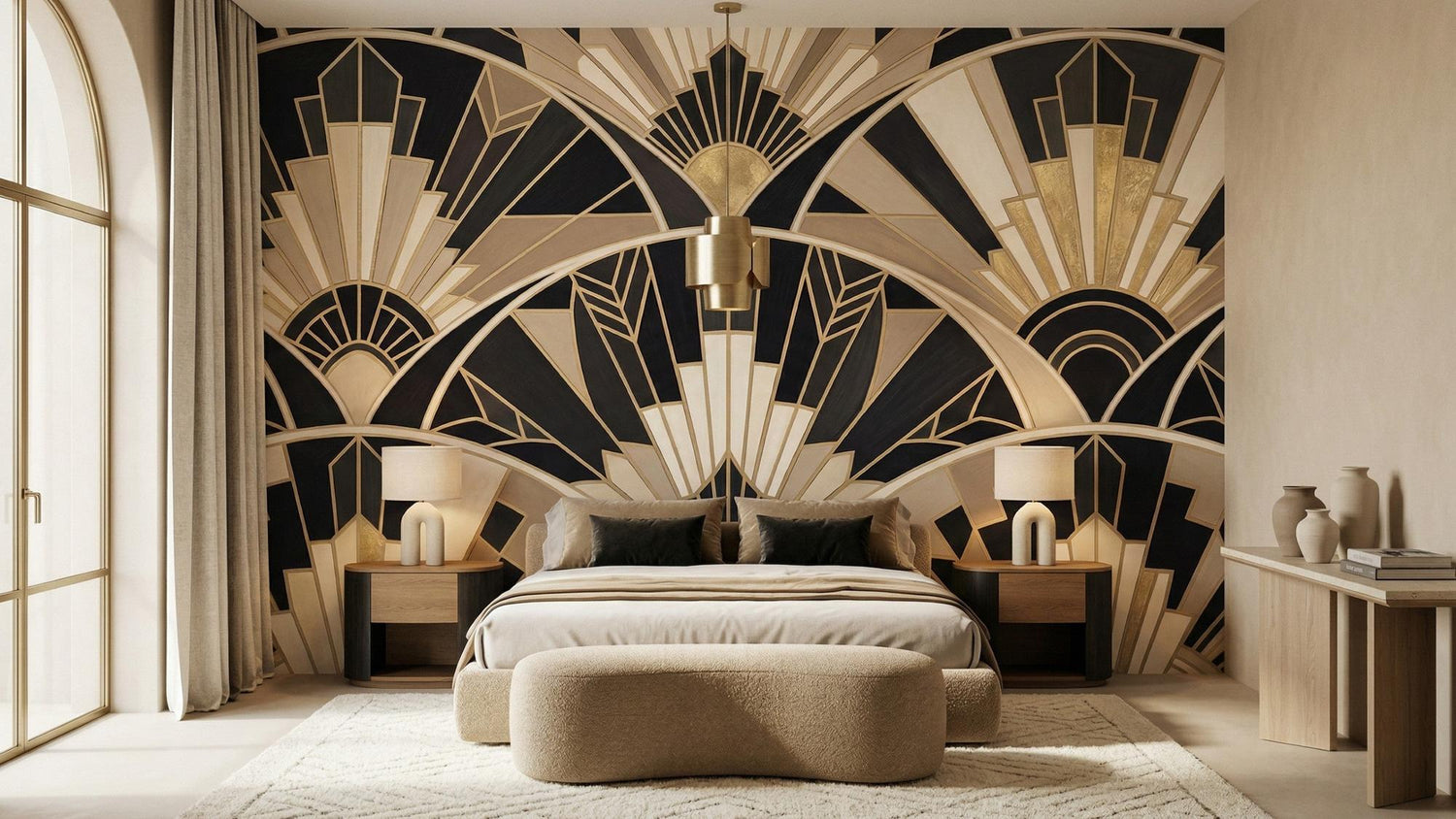 Art Deco Black wallpaper for Bedroom