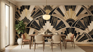 Art Deco Black wallpaper for Dining Room