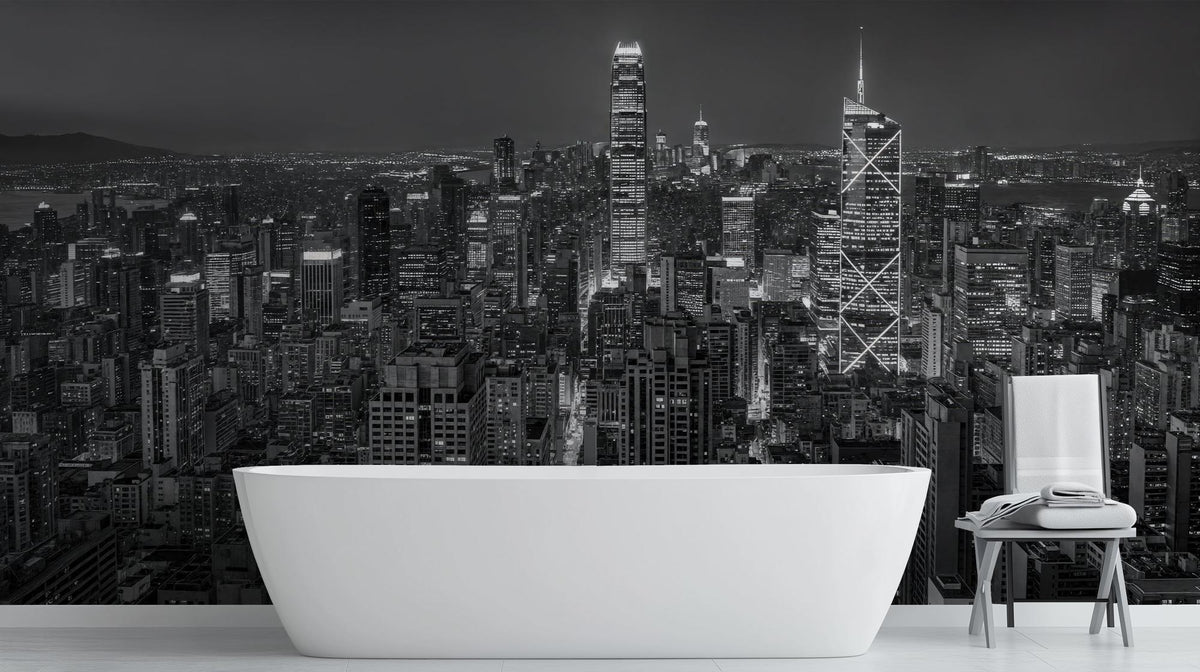 Contemporary Black wallpaper for Bathroom