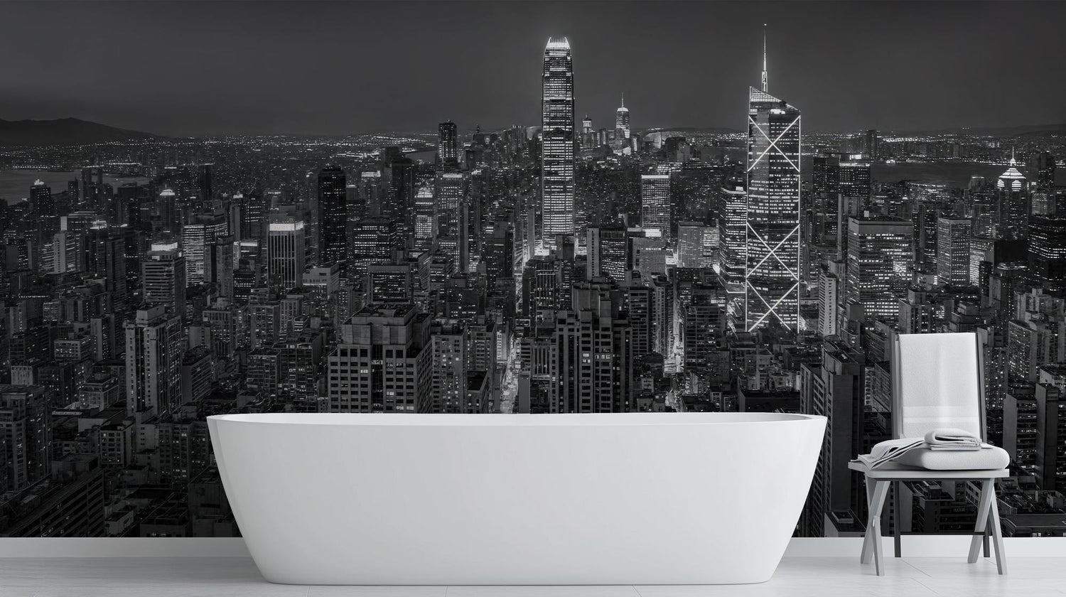 Contemporary Black wallpaper for Bathroom
