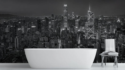 Contemporary Black wallpaper for Bathroom