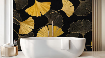 Contemporary Black wallpaper for Bathroom