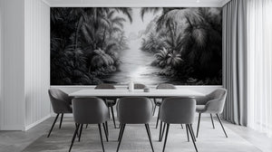 Contemporary Black wallpaper for Dining Room