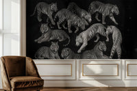 Contemporary Black wallpaper for Living Room