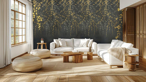 Contemporary Black wallpaper for Living Room