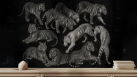 Contemporary Black wallpaper for Living Room