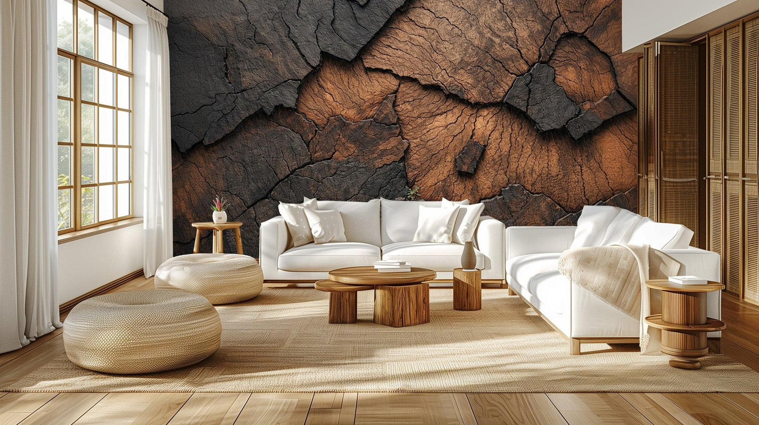 Contemporary Black wallpaper for Living Room