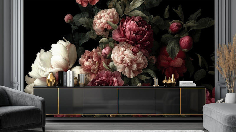 Contemporary Black wallpaper for Living Room