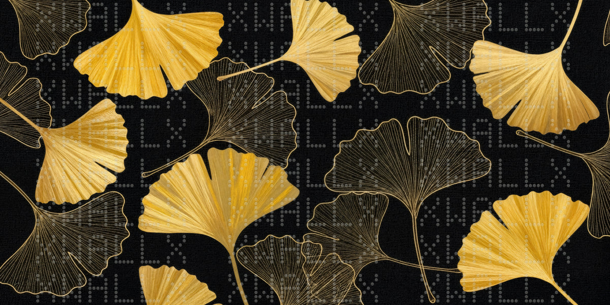 Altın Ginkgo Yaprağı Duvar kağıdı