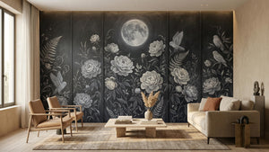 Contemporary Black wallpaper for Living Room