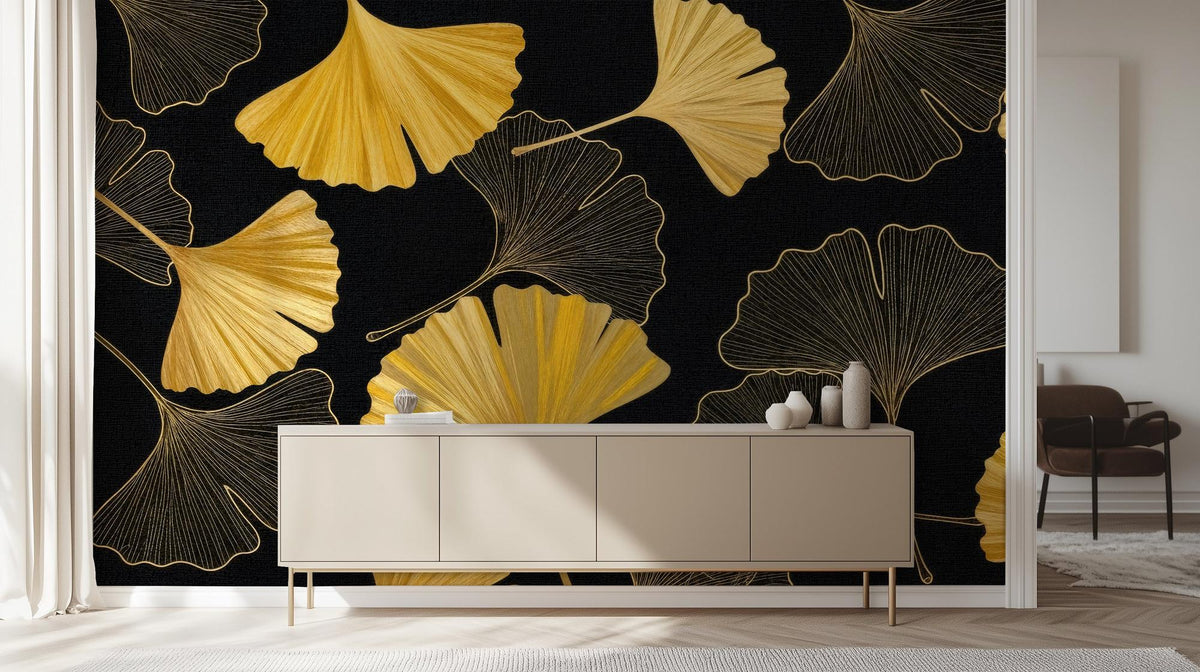 Contemporary Black wallpaper for Living Room