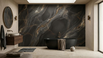 Modern Black wallpaper for Bathroom