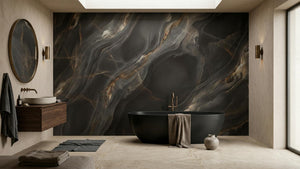 Modern Black wallpaper for Bathroom