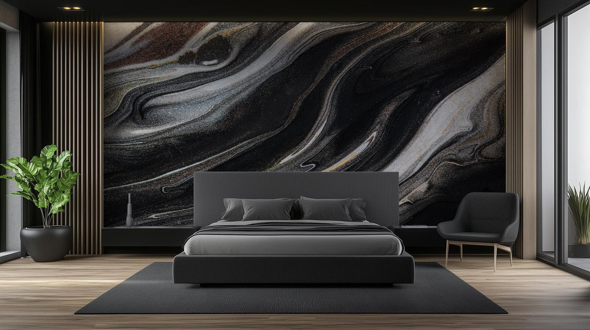 Modern Black wallpaper for Bedroom