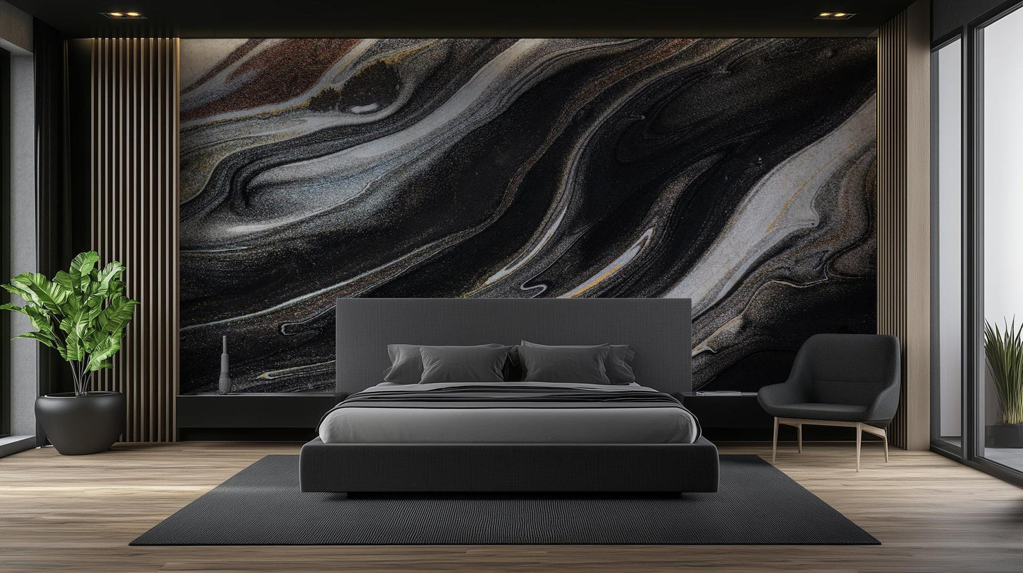 Modern Black wallpaper for Bedroom