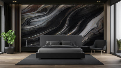 Modern Black wallpaper for Bedroom