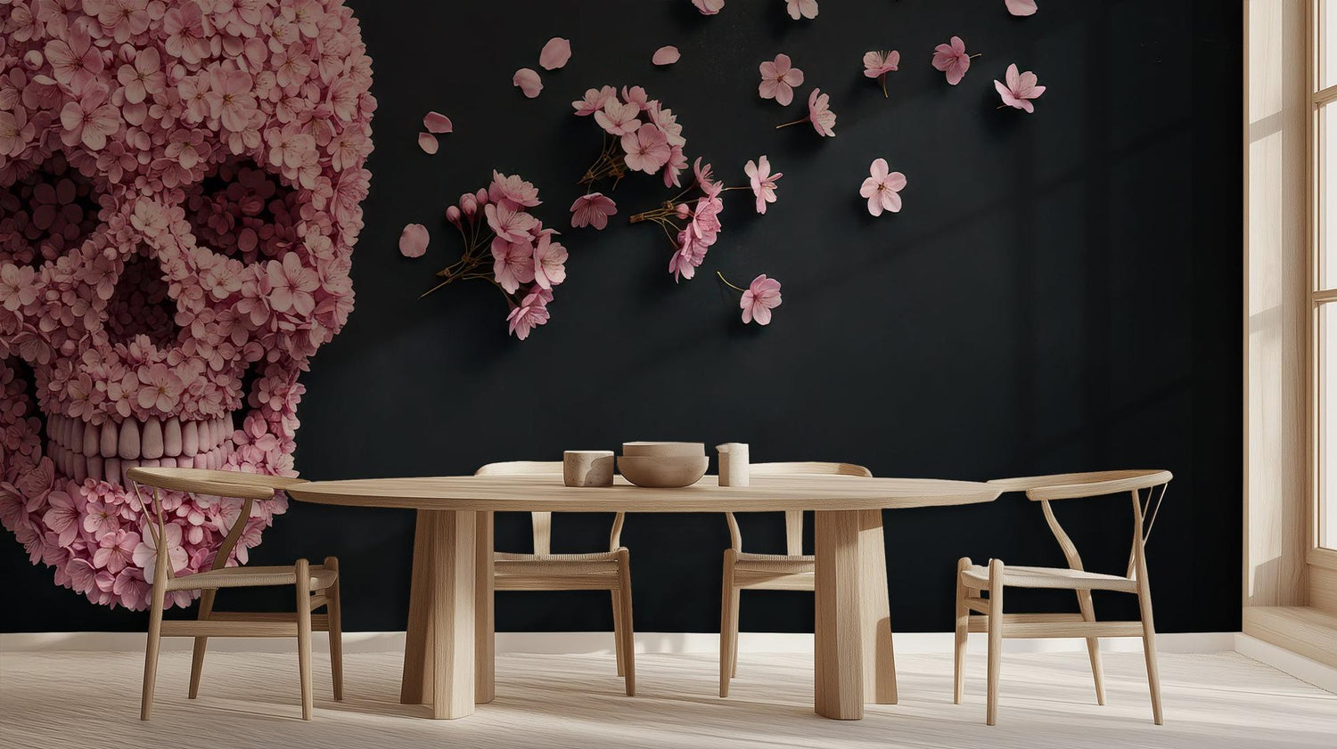 Modern Black wallpaper for Dining Room
