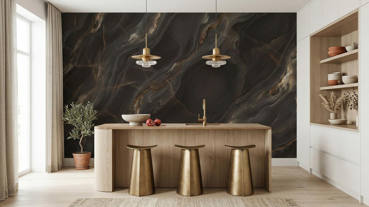 Modern Black wallpaper for Dining Room