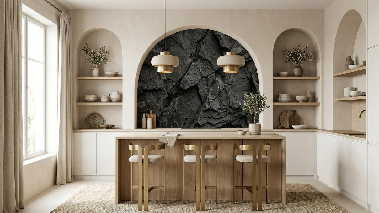 Modern Black wallpaper for Kitchen