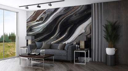 Modern Black wallpaper for Living Room