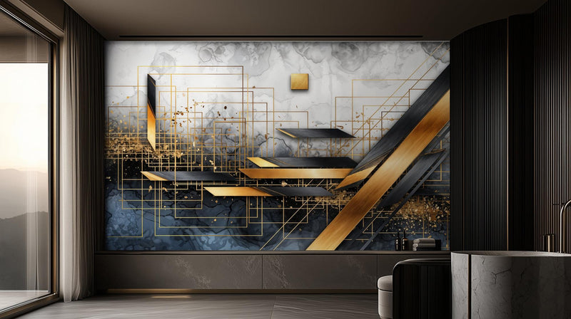 Modern Black wallpaper for Living Room
