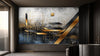 Geometric Gold and Black Wallpaper