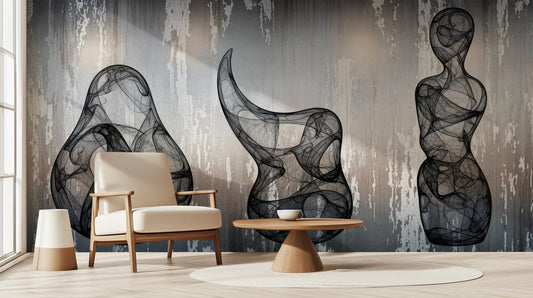 Modern Black wallpaper for Living Room