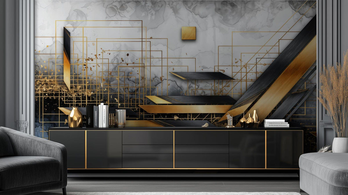 Modern Black wallpaper for Living Room