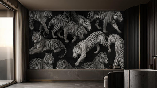 Modern Black wallpaper for Living Room