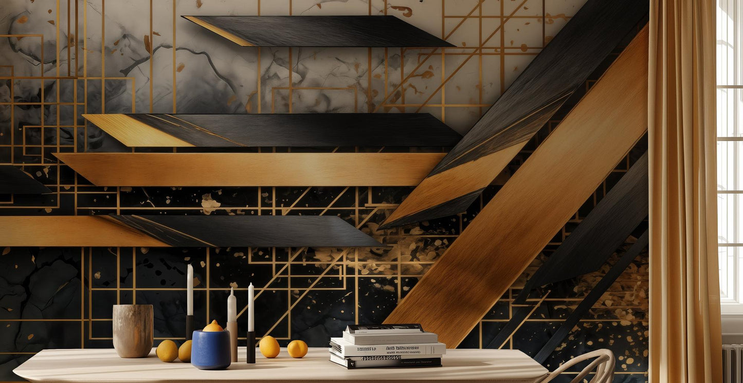 Modern Black wallpaper for Living Room