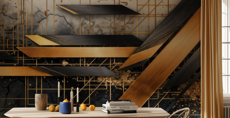 Modern Black wallpaper for Living Room