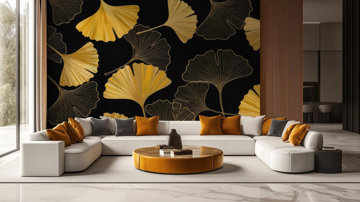 Modern Black wallpaper for Living Room