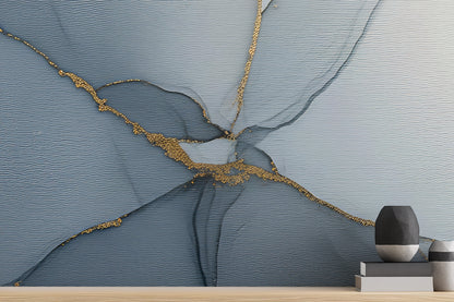 Abstract Blue wallpaper for Bedroom